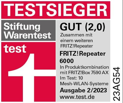 FRITZ!Repeater 6000 Wi-Fi 6 Tri-Band 2,5G-LAN