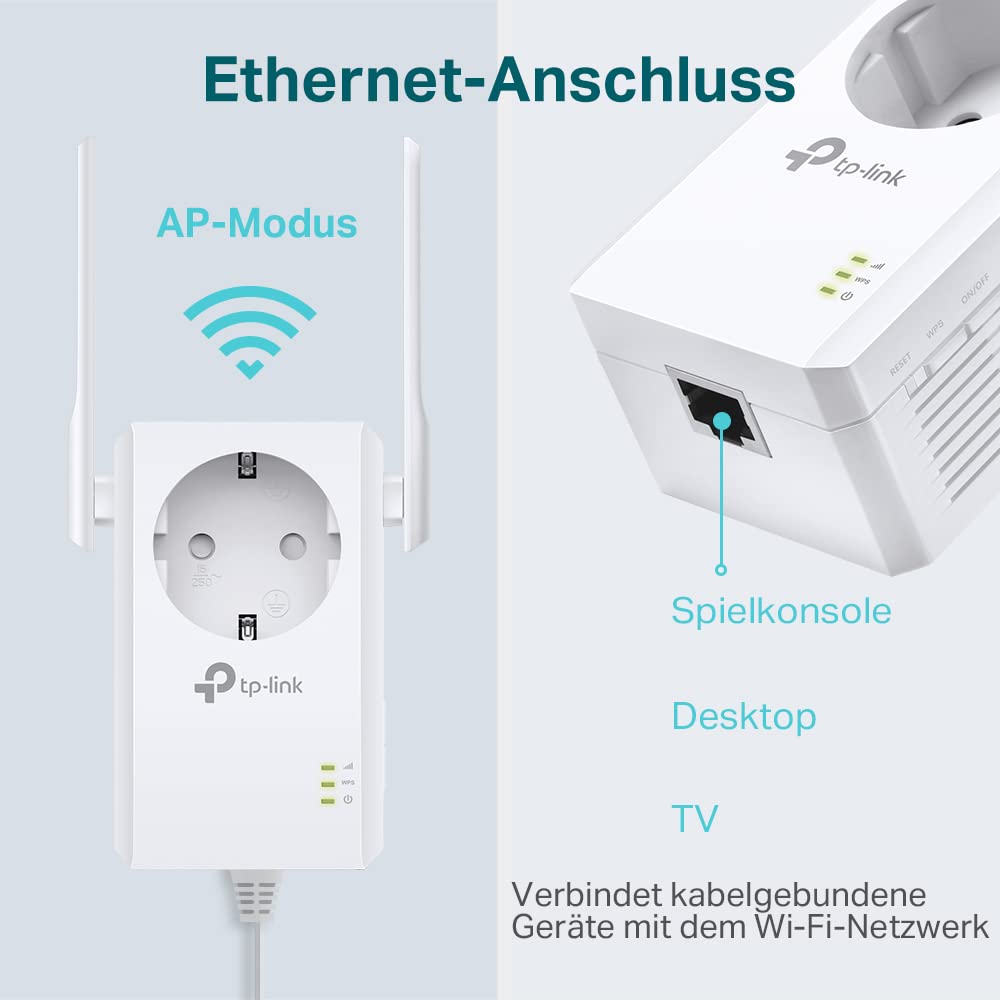 TP-Link TL-WA860RE WLAN Repeater 300 MBit/s mit Steckdose