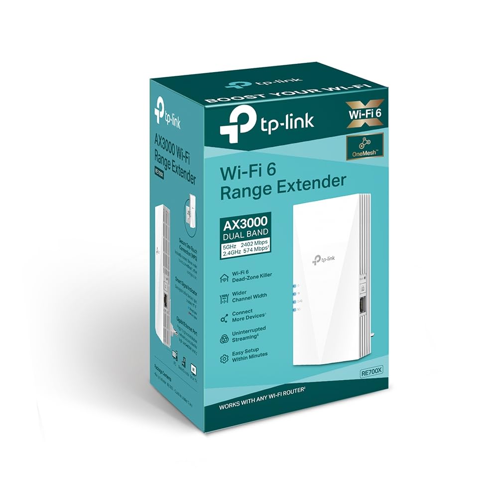 TP-Link RE700X WiFi 6 Repeater AX3000 Dualband Gigabit