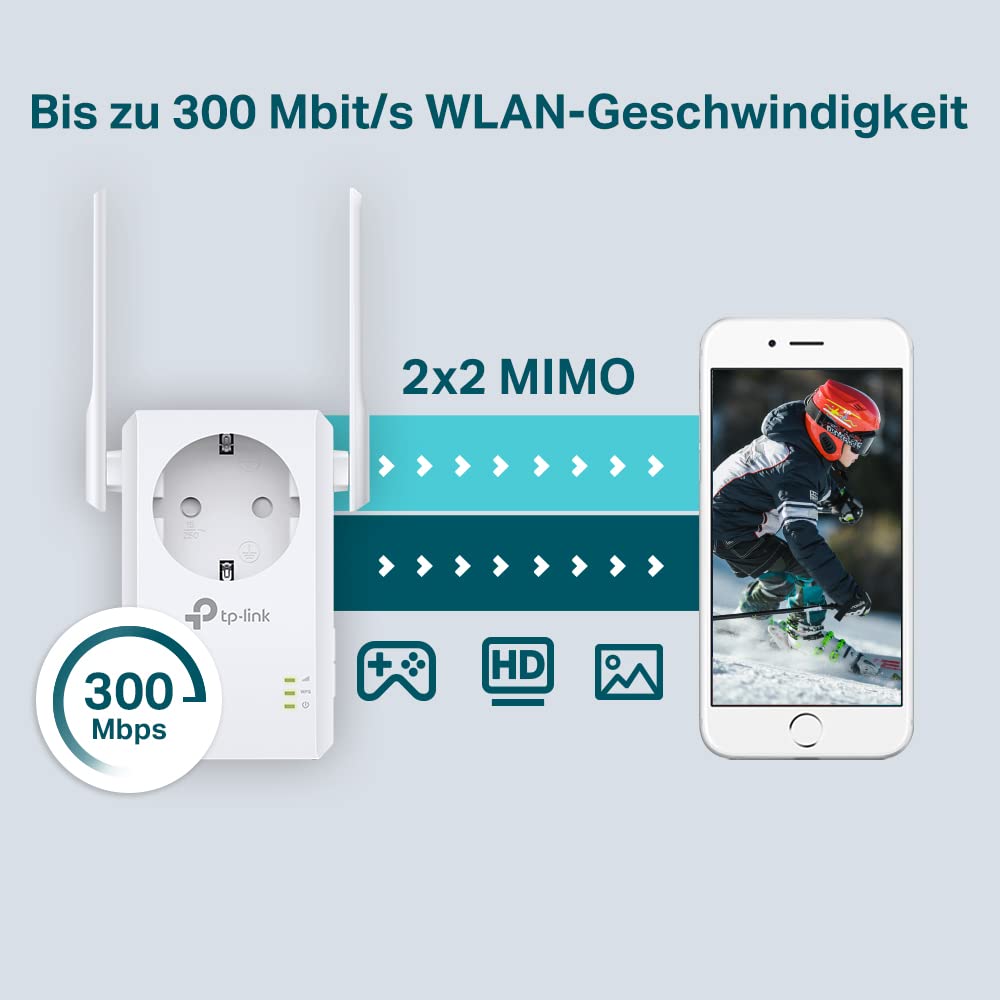 TP-Link TL-WA860RE WLAN Repeater 300 MBit/s mit Steckdose
