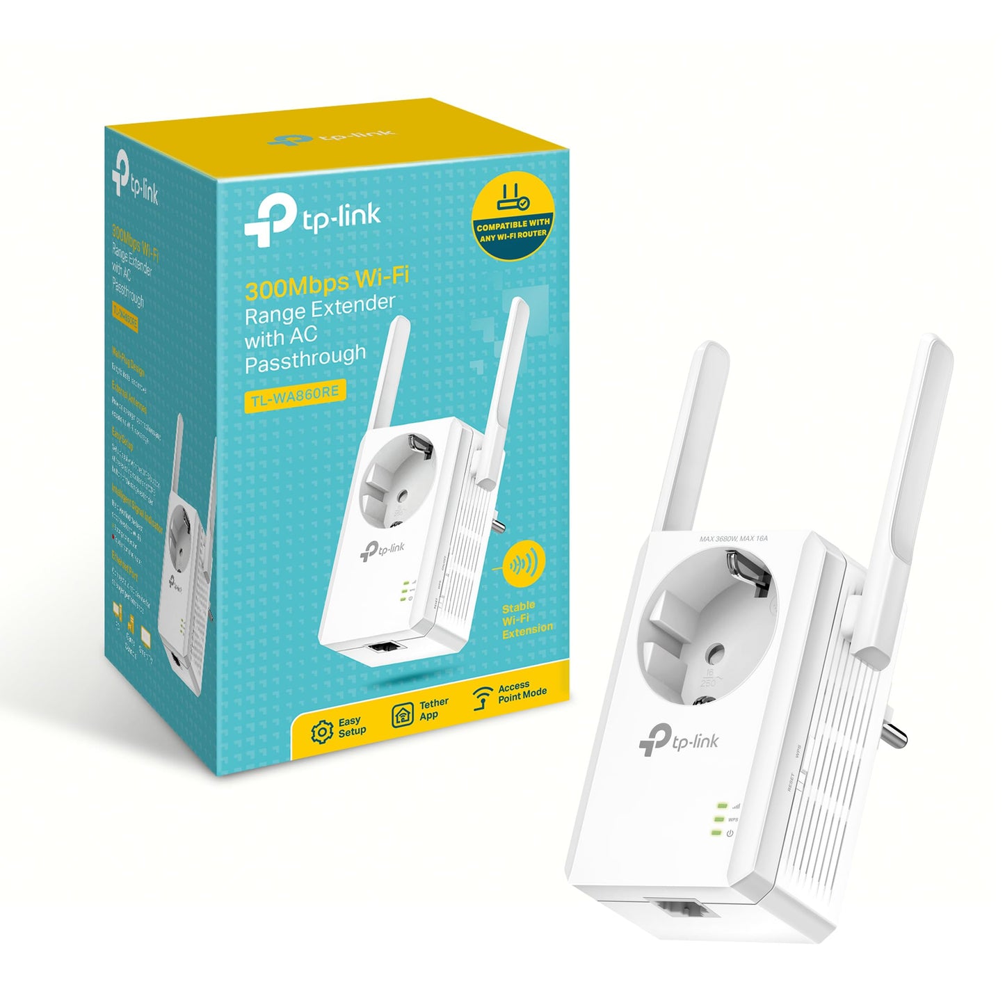 TP-Link TL-WA860RE WLAN Repeater 300 MBit/s mit Steckdose