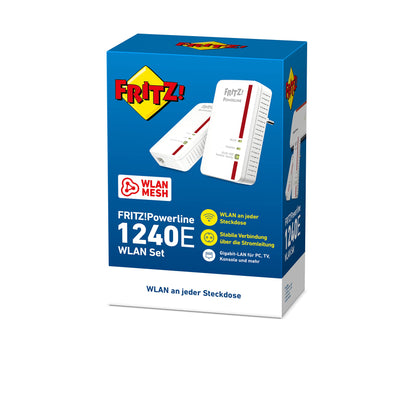 FRITZ!Powerline 1240E/1000E WLAN Set 1200 MBit/s Weiß